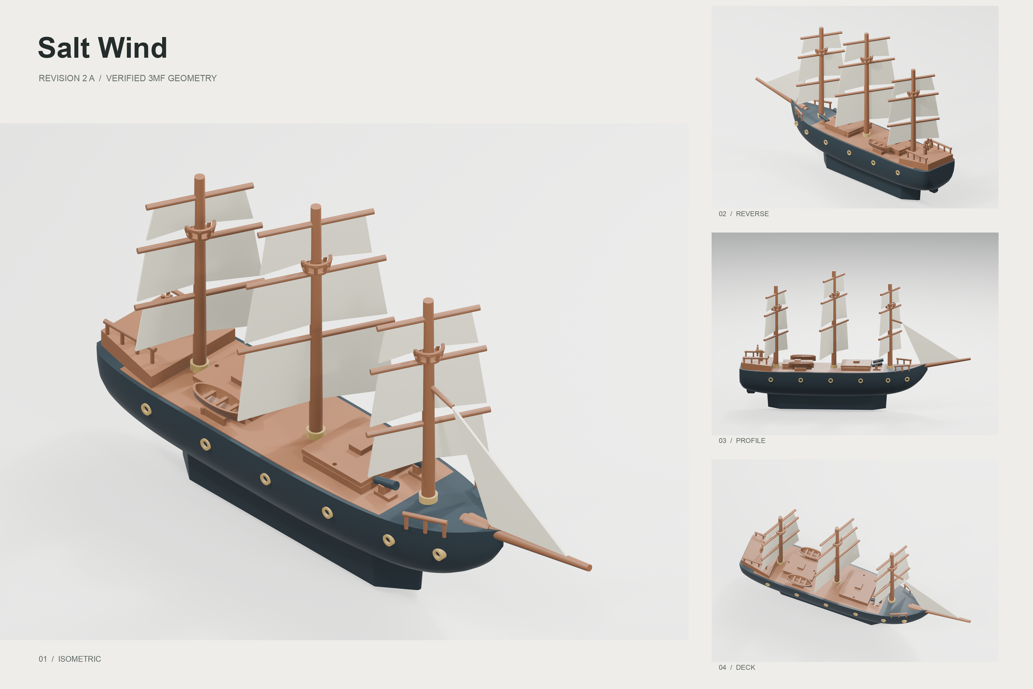 Salt Wind: multi-angle renders of the actual model
